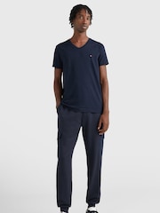 Tommy Hilfiger Blue Slim Fit Core Stretch V-Neck T-Shirt - Image 1 of 5