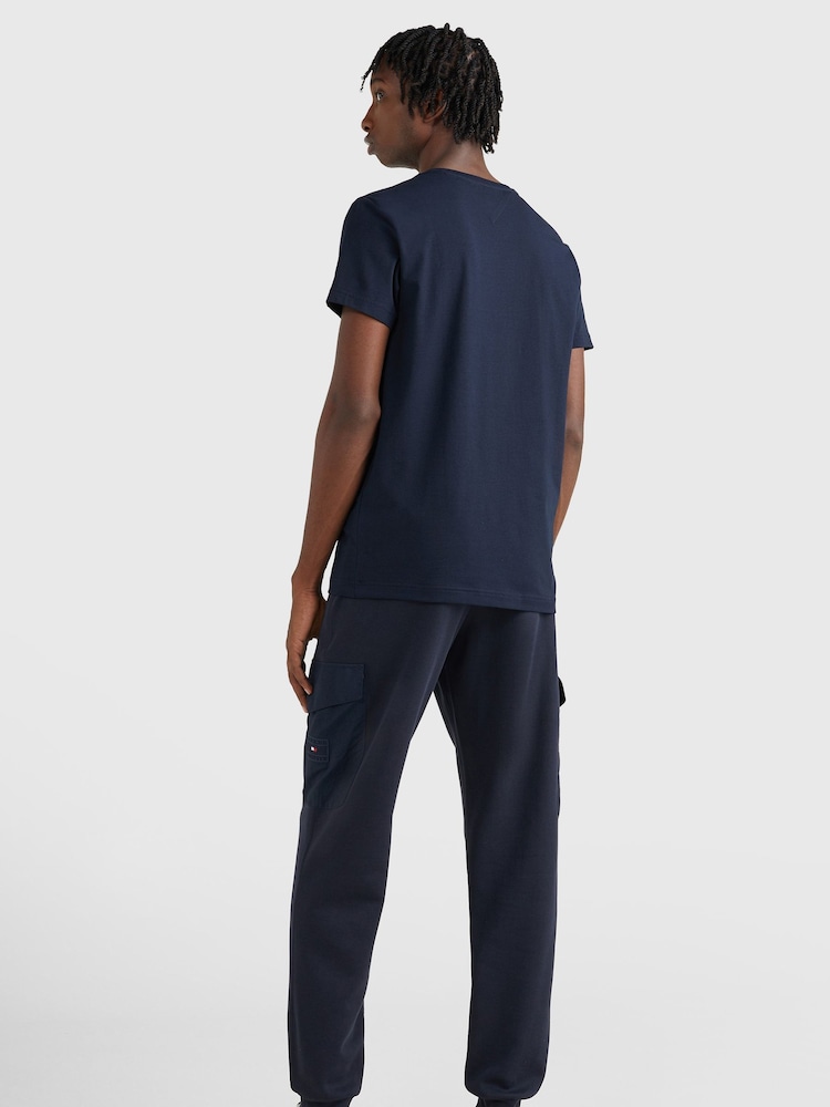 Tommy Hilfiger Blue Slim Fit Core Stretch V-Neck T-Shirt - Image 2 of 5