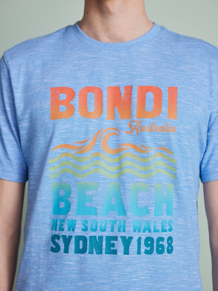 Blue Bondi Print T-Shirt - Image 4 of 7