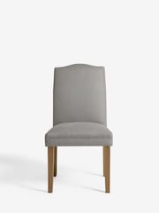Set of 2 Soft Linen Look Mid Grey Malvern Dining Chairs - Image 2 of 7