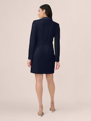 Adrianna Papell Crepe Tuxedo Sheath Dress - Image 2 of 5