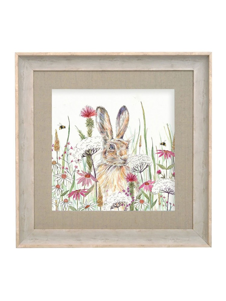 Voyage Natural Winnie Hare Birch Framed Print - Image 2 of 2