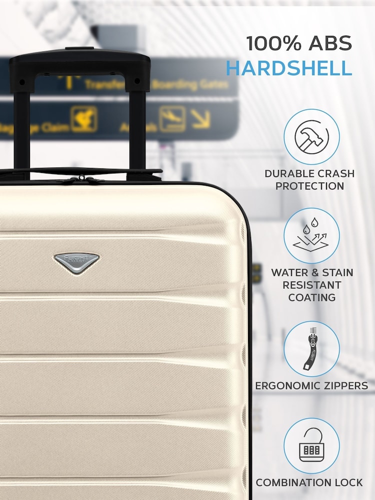Flight Knight 55x40x20cm Ryanair Priority 4 Wheel ABS Hard Case Cabin Carry On Hand Luggage - Image 5 of 6