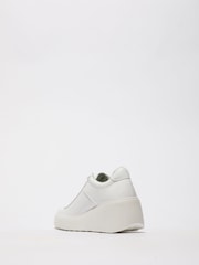 Fly London White Delf Wedge Trainers - Image 2 of 4