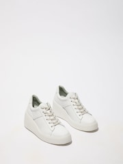 Fly London White Delf Wedge Trainers - Image 3 of 4