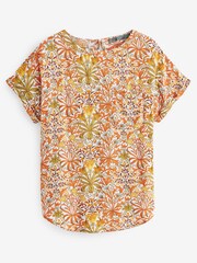 Morris & Co. Woodland Weeds Short Sleeve Curved Hem T-Shirt - Image 2 of 5