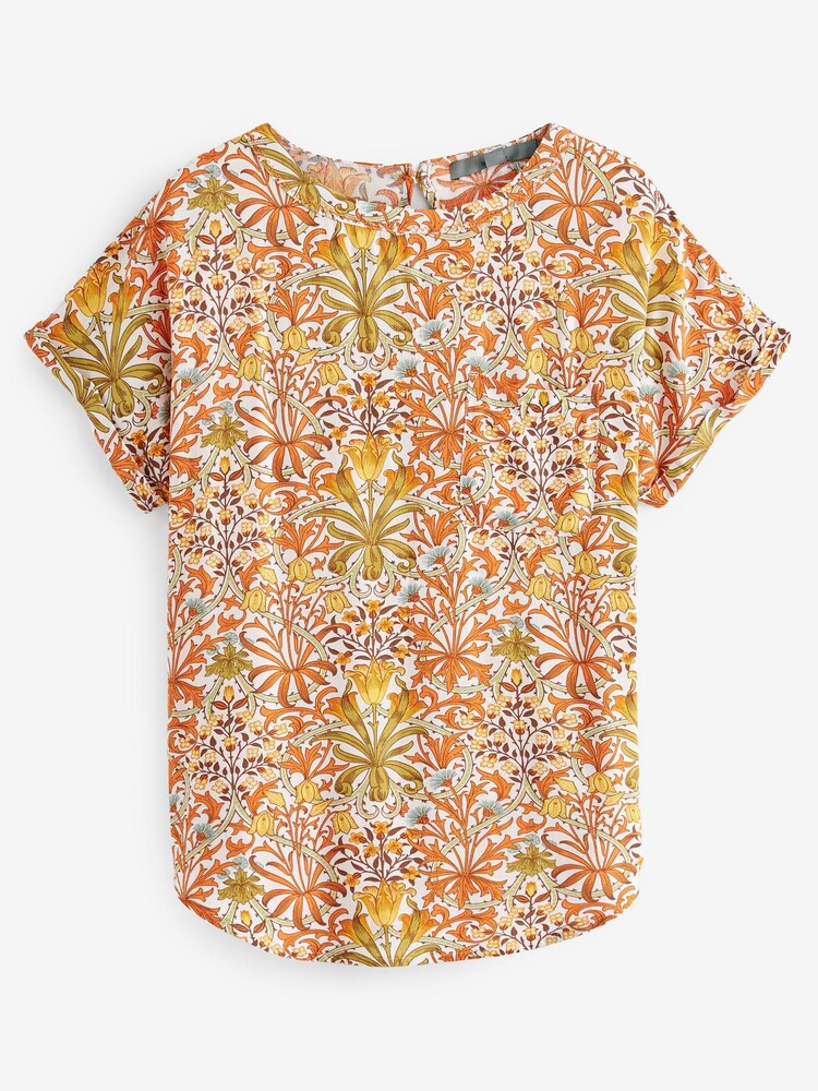 Morris & Co. Woodland Weeds Short Sleeve Curved Hem T-Shirt - Image 2 of 5