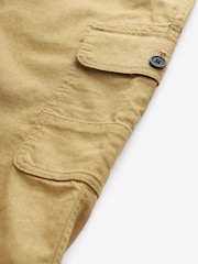Tan Brown Linen Blend Cargo Trousers - Image 5 of 6