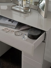 Dark Natural Sloane Glass Collection Luxe Slim Console Dressing Table - Image 3 of 7