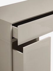 Dark Natural Sloane Glass Collection Luxe Slim Console Dressing Table - Image 7 of 7