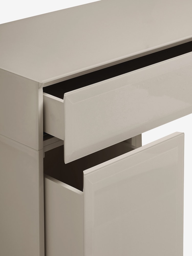Dark Natural Sloane Glass Collection Luxe Slim Console Dressing Table - Image 7 of 7