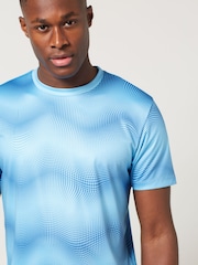 Blue Wave Printed Training T-Shirt - Image 1 of 4