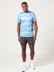 Blue Wave Printed Training T-Shirt - Image 2 of 4