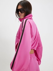 River Island Pink Pony Long Sleeve Jersey Track Jacket - Image 4 of 4