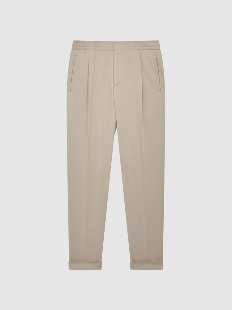 Reiss Stone Shield Cropped Drawstring Trousers - Image 2 of 6