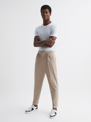 Reiss Stone Shield Cropped Drawstring Trousers - Image 3 of 6