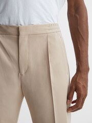 Reiss Stone Shield Cropped Drawstring Trousers - Image 4 of 6