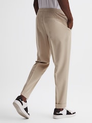 Reiss Stone Shield Cropped Drawstring Trousers - Image 5 of 6