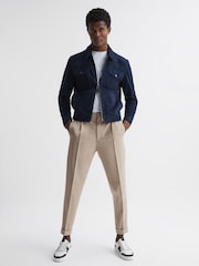 Reiss Stone Shield Cropped Drawstring Trousers - Image 6 of 6