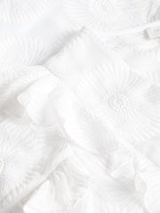 Ted Baker White Puffball Sleeve Playsuit - Image 4 of 4