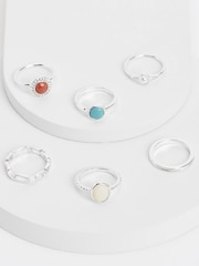 Silver Tone Mixed Ring Pack - Image 1 of 1