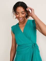Phase Eight Blue Cressinda Ruched Dress - Image 4 of 4