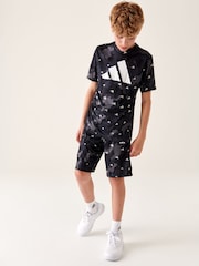 adidas Grey Junior Train Essentials AEROREADY Allover Print Shorts - Image 1 of 8