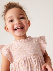 Pink Elephant Short Sleeve Tiered Jersey Dress (3mths-7yrs) - Image 3 of 6