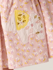 Pink Elephant Short Sleeve Tiered Jersey Dress (3mths-7yrs) - Image 4 of 6