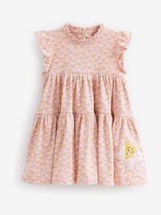 Pink Elephant Short Sleeve Tiered Jersey Dress (3mths-7yrs) - Image 5 of 6