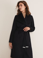 Phase Eight Black Nicci Wool Coat - Image 5 of 7