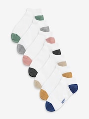 White/Bright Heel and Toe Rich Trainers Socks 7 Pack - Image 1 of 10
