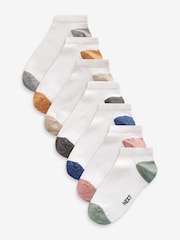 White/Bright Heel and Toe Rich Trainers Socks 7 Pack - Image 5 of 10