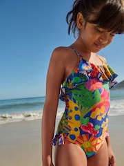 Tropic-Blau - Rüschen-Badeanzug (3-16 Jahre) - Bild 1 von 8