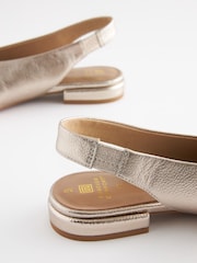 Gold Forever Comfort® Leather Flat Slingbacks - Image 5 of 7
