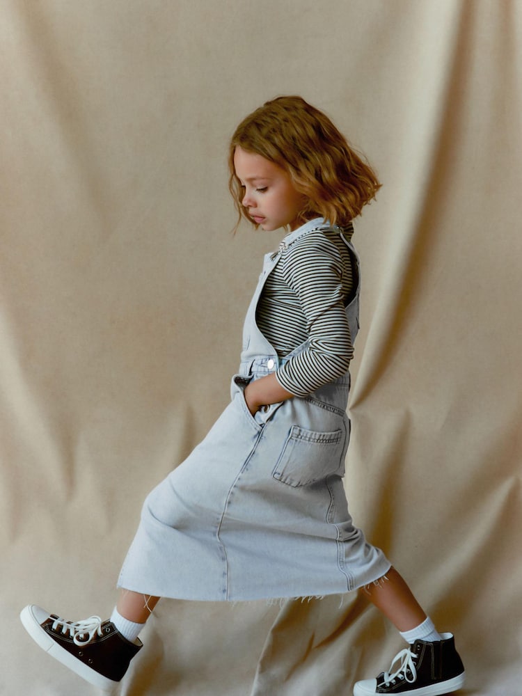 Moder denim - Maxi obleka Pinafore (3-16let) - Slika 2 iz 7