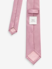 Rosa oscuro - Juego de corbata y pañuelo de bolsillo de seda - Imagen 3 de 5