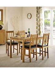 Julian Bowen Oak Coxmoor Solid Oak 4 Seater Dining Set - Image 1 of 2