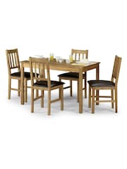 Julian Bowen Oak Coxmoor Solid Oak 4 Seater Dining Set - Image 2 of 2