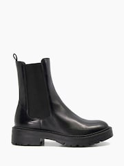 Dune London Black Picture Cleated Chelsea Boots - Image 3 of 6