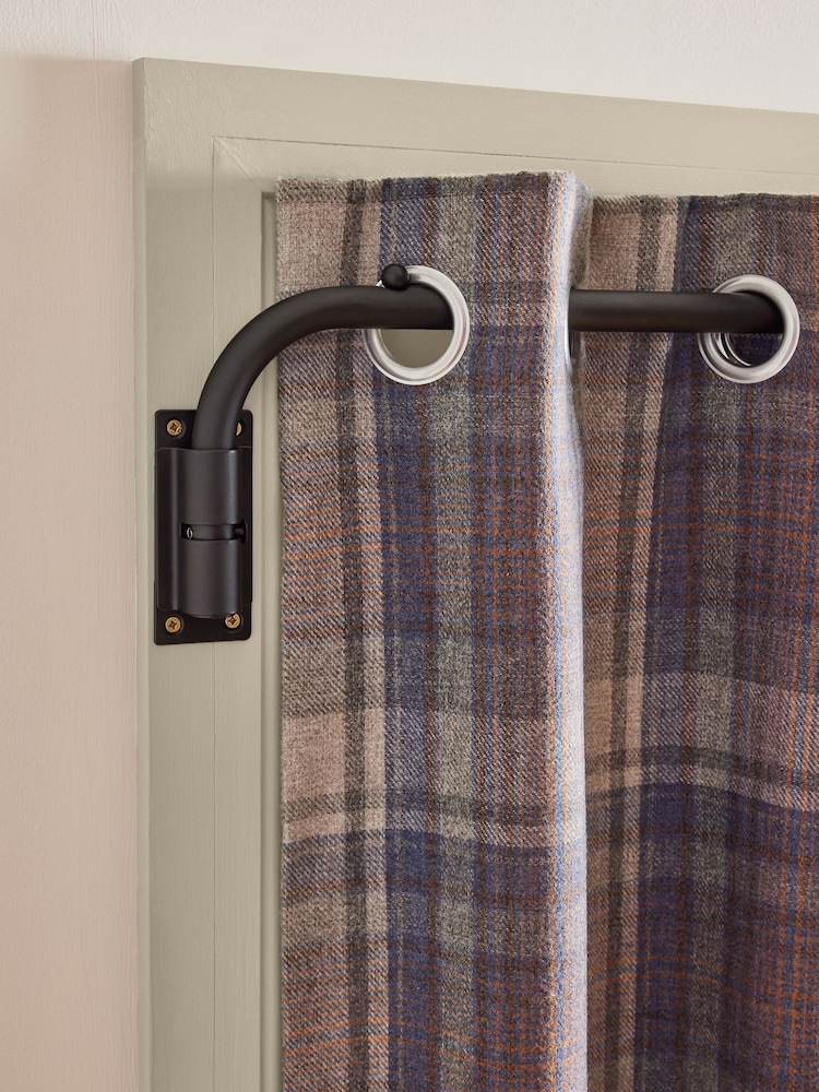 Black 28mm Door Curtain Pole - Image 5 of 5