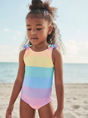 Multi Stripe Tie Shoulder Swimsuit (3mths-7yrs) - Image 1 of 6