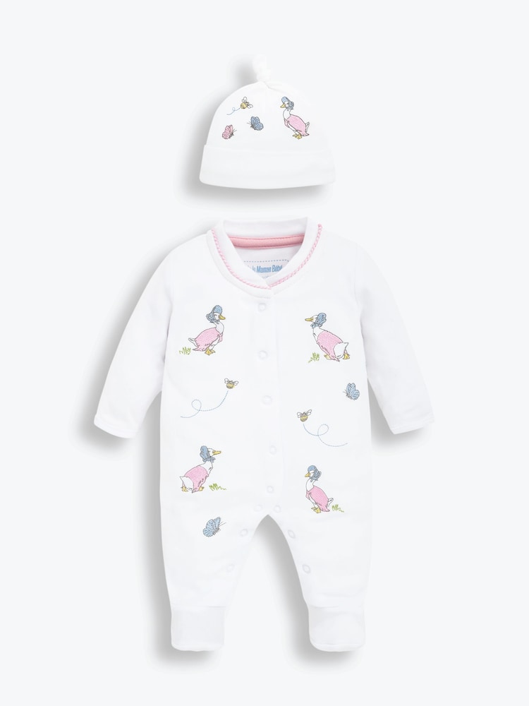 Jojo Maman Bébé babypyjama en hoedje met Jemima Puddle-duck-print - Image 4 of 6