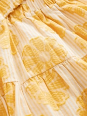Yellow Floral Cut Out Detail Dress (3-16yrs) - Image 7 of 7