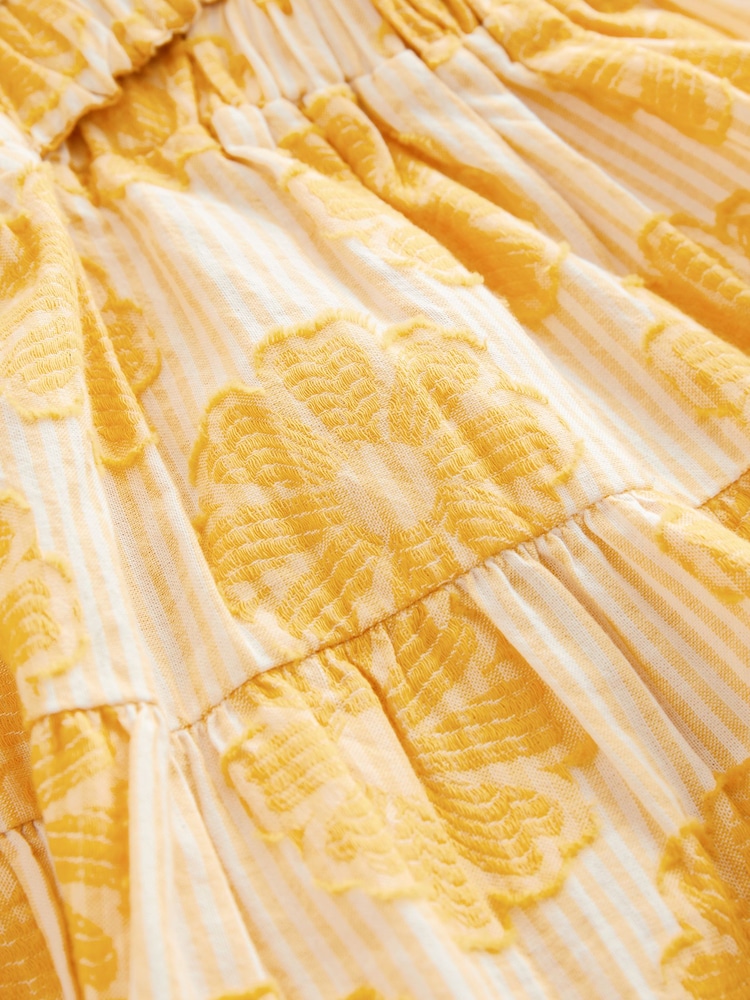Yellow Floral Cut Out Detail Dress (3-16yrs) - Image 7 of 7