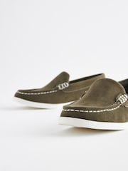 Khaki Green Loafers - Image 3 of 6