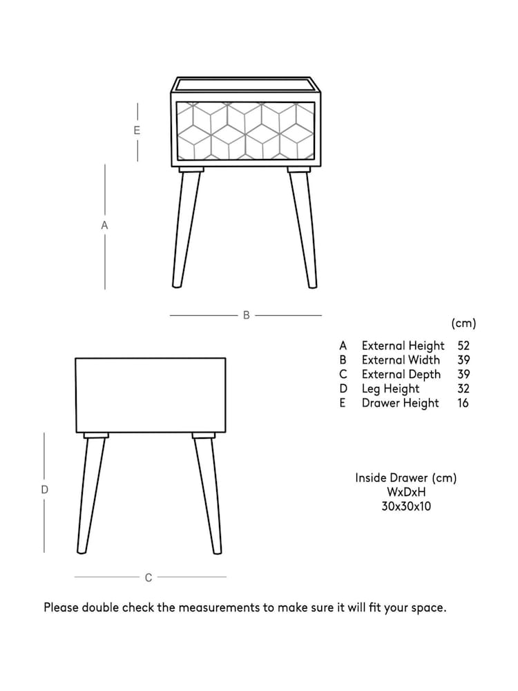 Swoon Natural Terning Bedside Table - Image 7 of 7