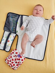 JoJo Maman Bébé Blue Batik Print Travel Changing Mat - Image 3 of 3