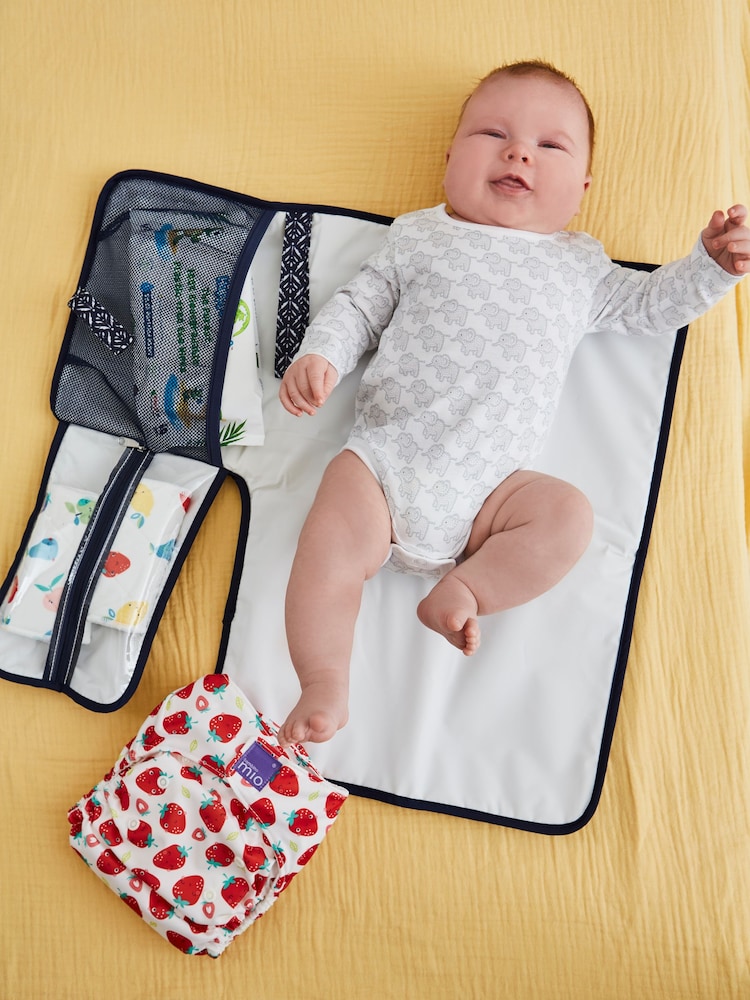 JoJo Maman Bébé Blue Batik Print Travel Changing Mat - Image 3 of 3