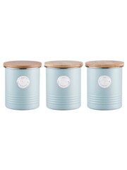 Typhoon Blue Living Blue Tea, Coffee, Sugar Canisters - Image 2 of 2